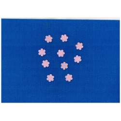 Kwiatki filcowe średnica 2cm , grubość 1,5mm (KOMPLET 10 sztuk)  RÓŻOWE